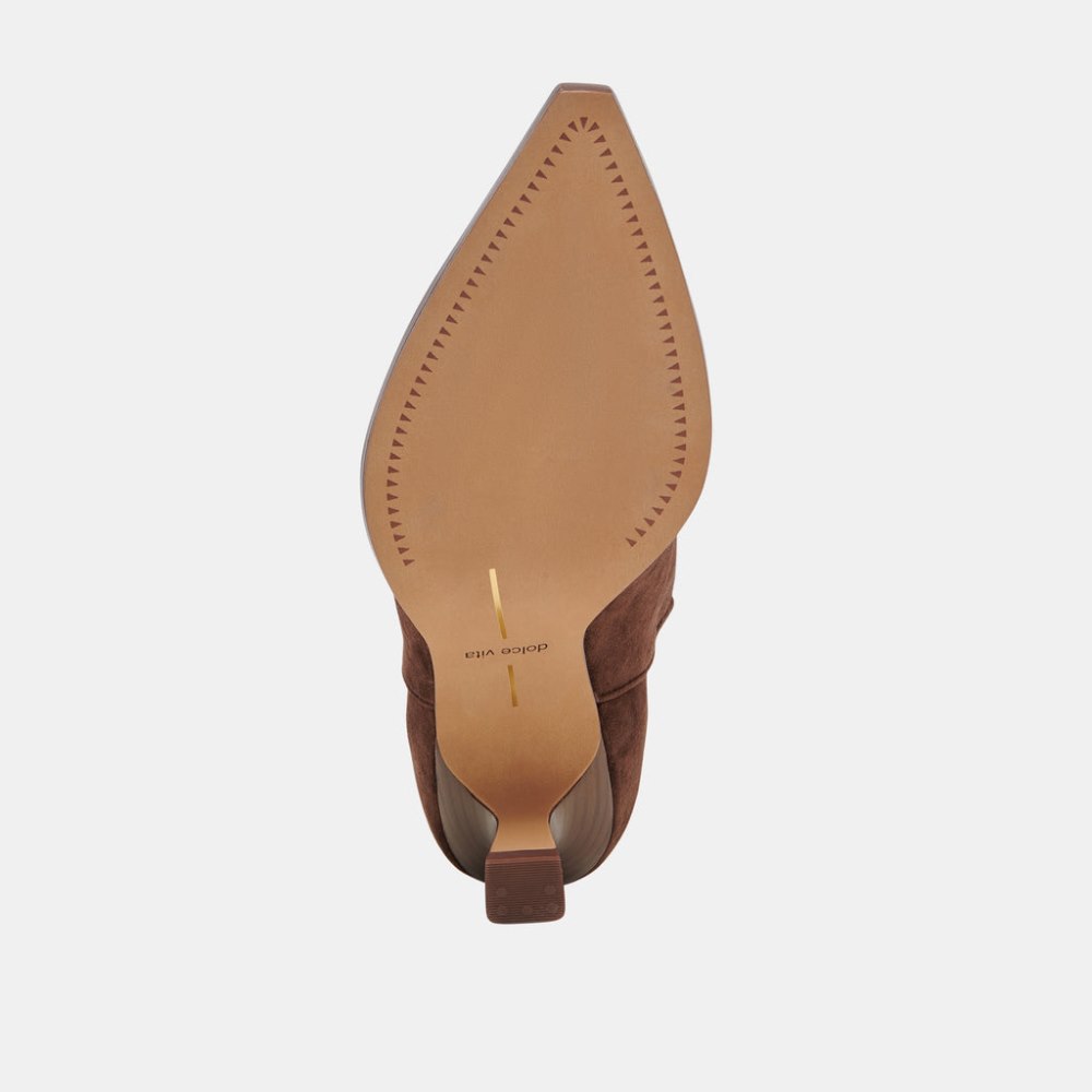 Dolce Vita Angel Booties Dk Brown Suede