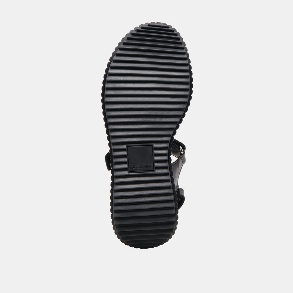 Dolce Vita Debra Sandals Midnight Embossed Leather
