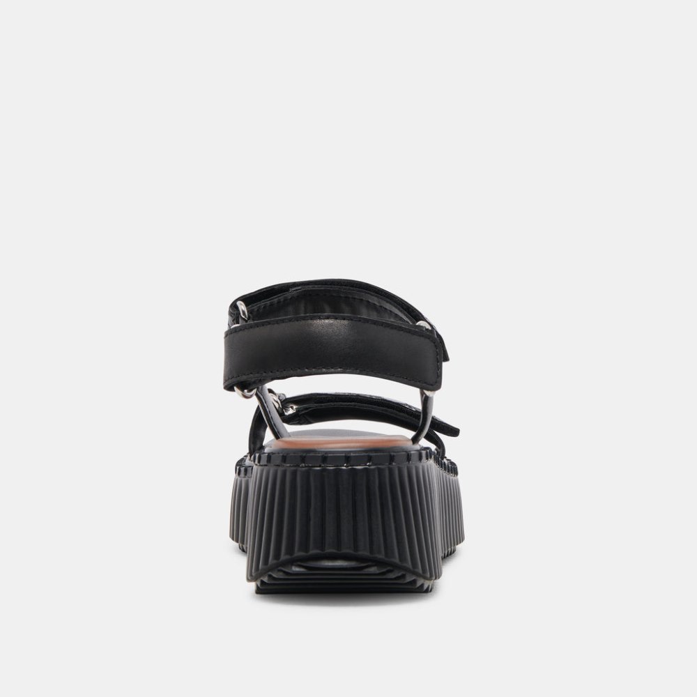 Dolce Vita Debra Sandals Midnight Embossed Leather