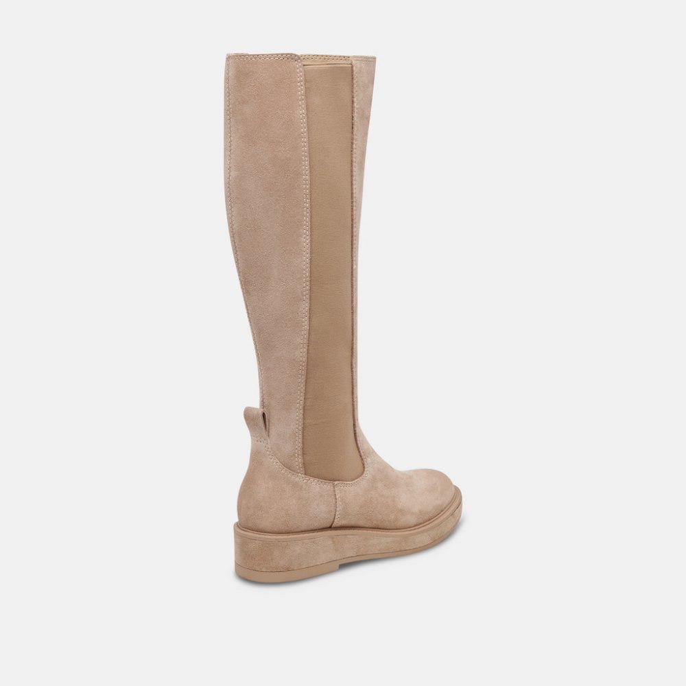 Dolce Vita Eamon H2o Wide Calf Boots Almond Suede