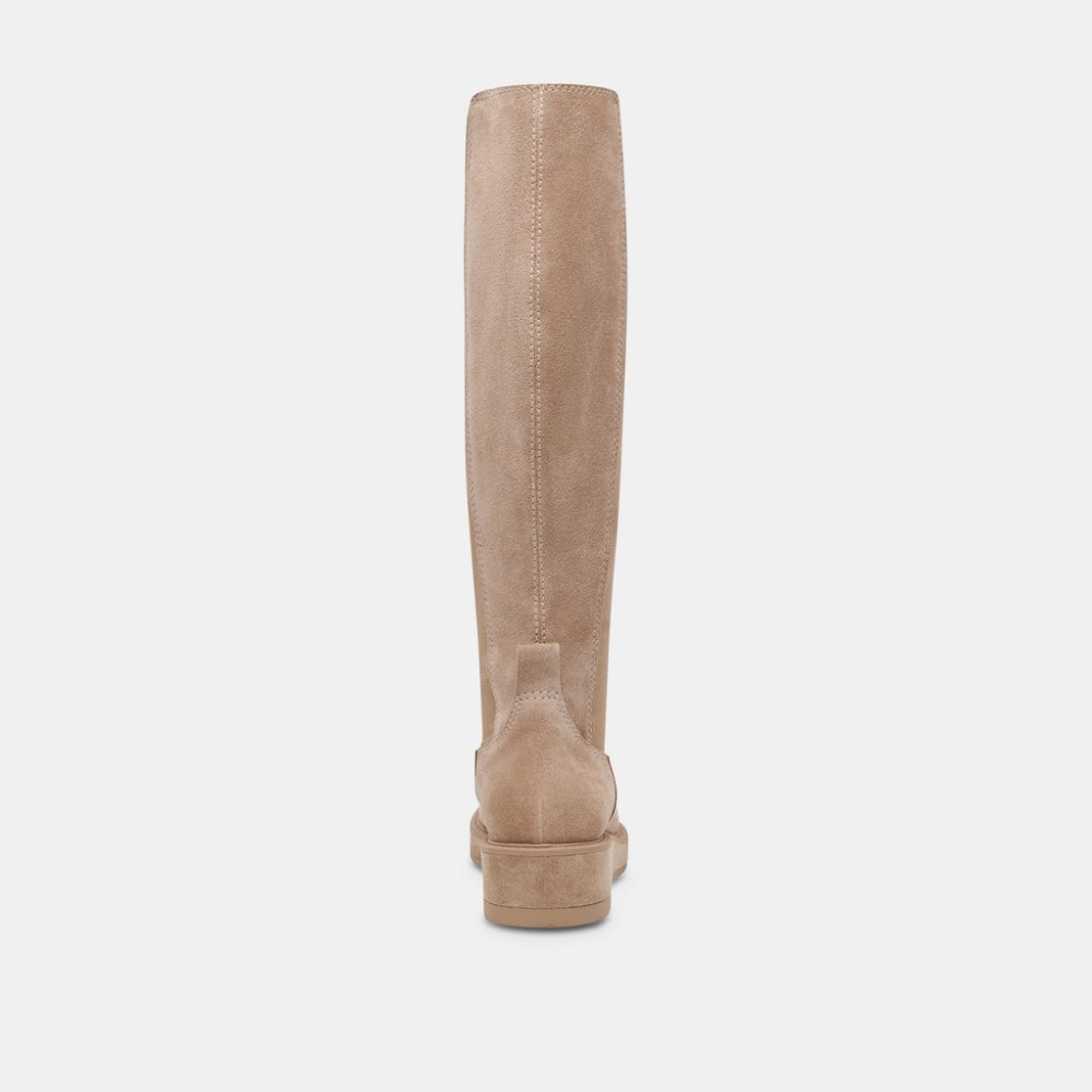 Dolce Vita Eamon H2o Wide Calf Boots Almond Suede