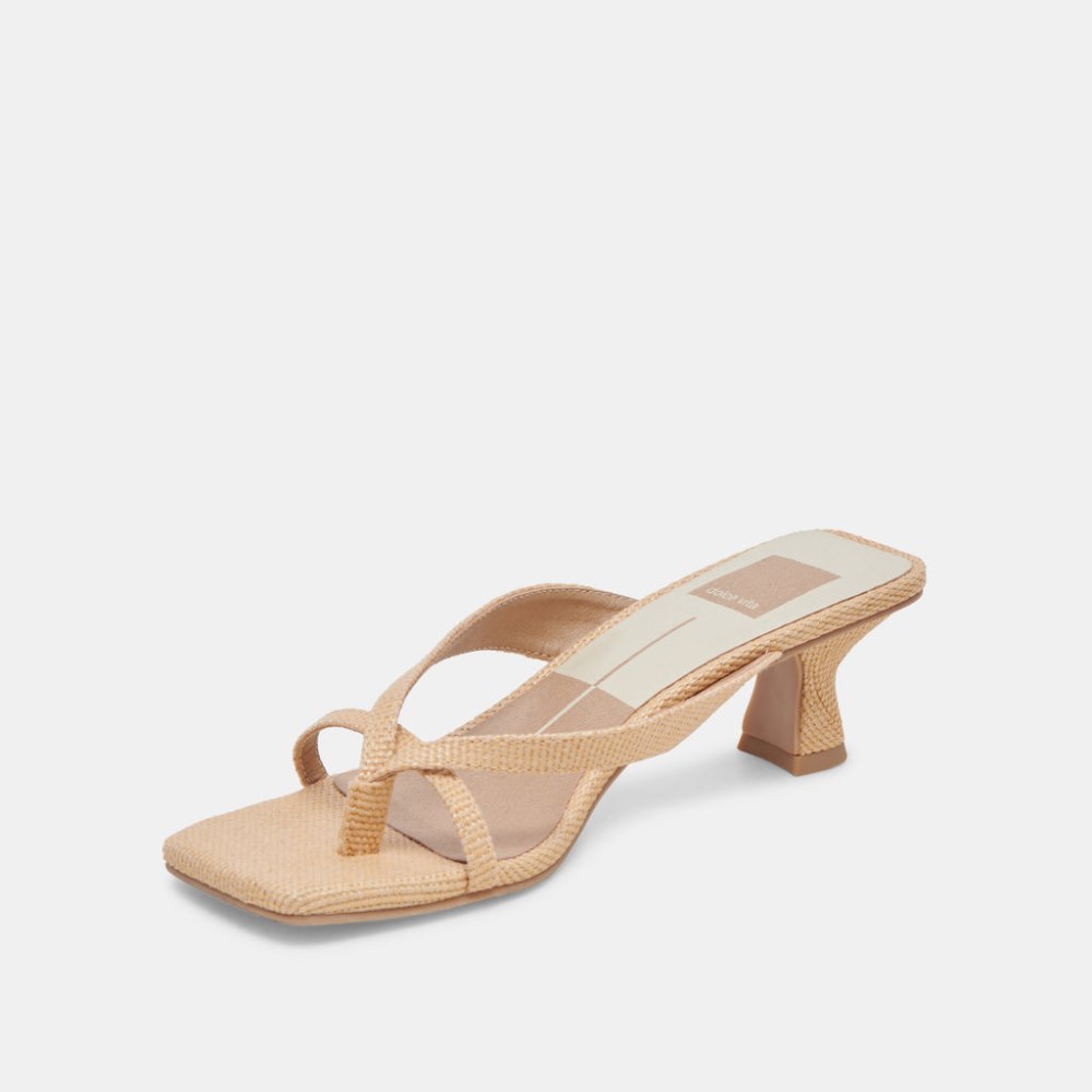 Dolce Vita Brevel Heels Natural Raffia