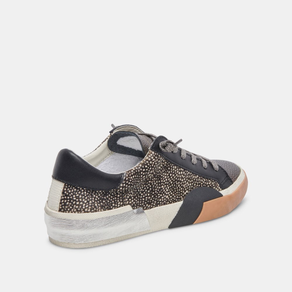 Dolce Vita Zina Sneakers Black Spotted Calf Hair