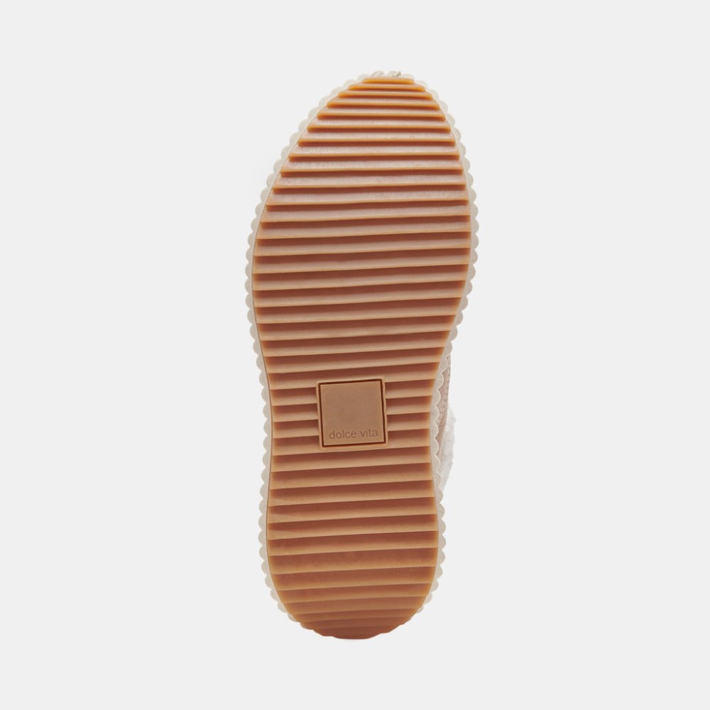 Dolce Vita Debbie Plush Sneakers Taupe Suede