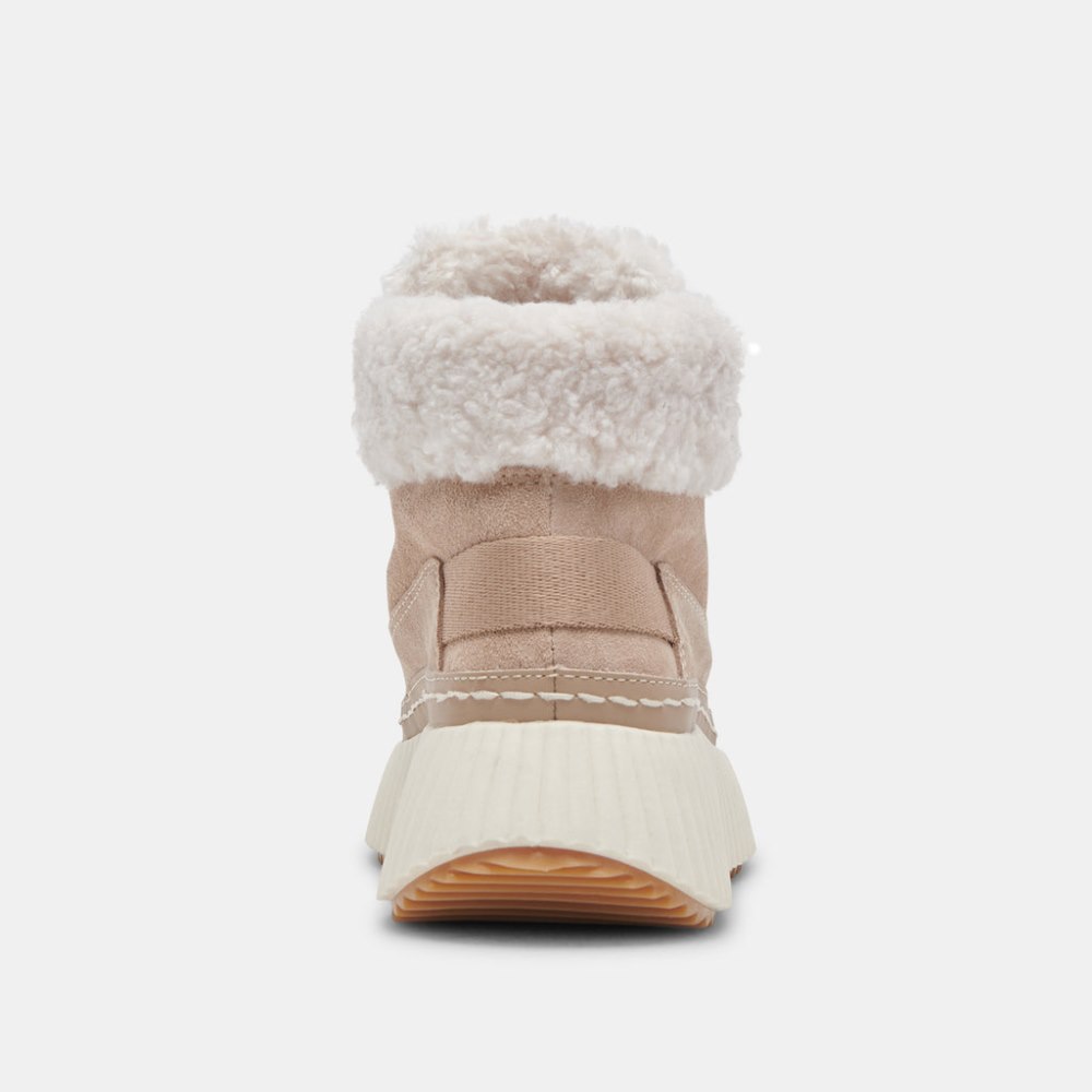 Dolce Vita Debbie Plush Sneakers Taupe Suede