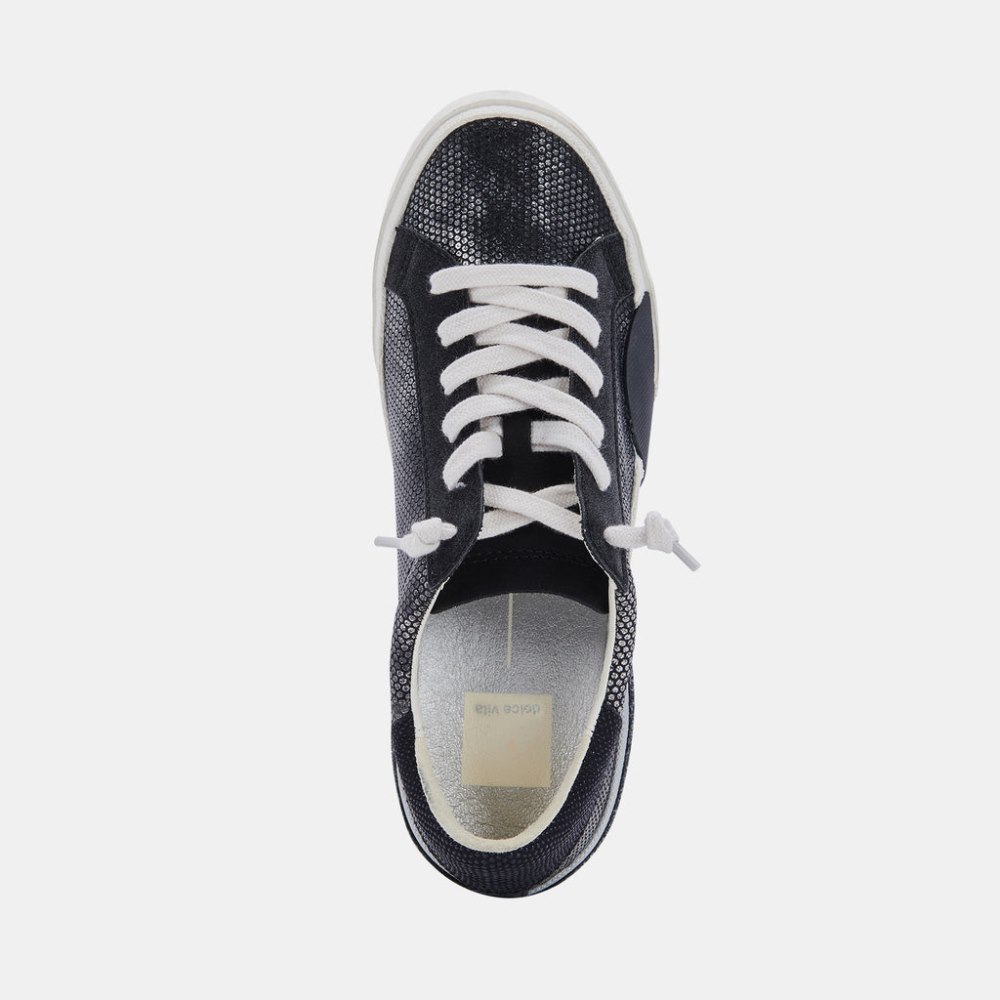 Dolce Vita Zina Sneakers Gunmetal Leather