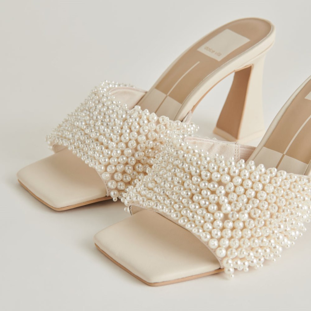 Dolce Vita Nandy Pearl Heels Vanilla Pearls