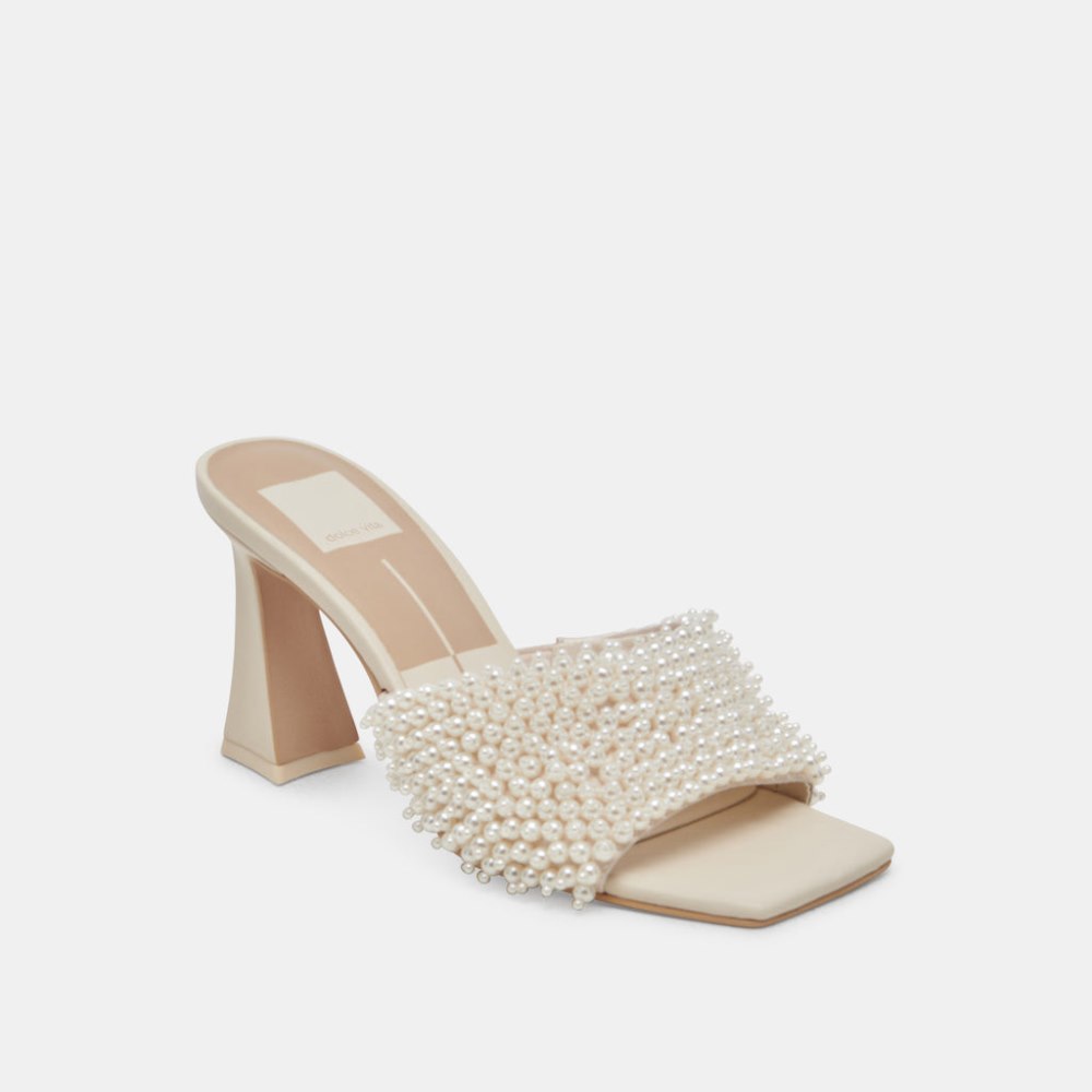 Dolce Vita Nandy Pearl Heels Vanilla Pearls