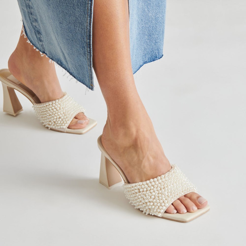 Dolce Vita Nandy Pearl Heels Vanilla Pearls