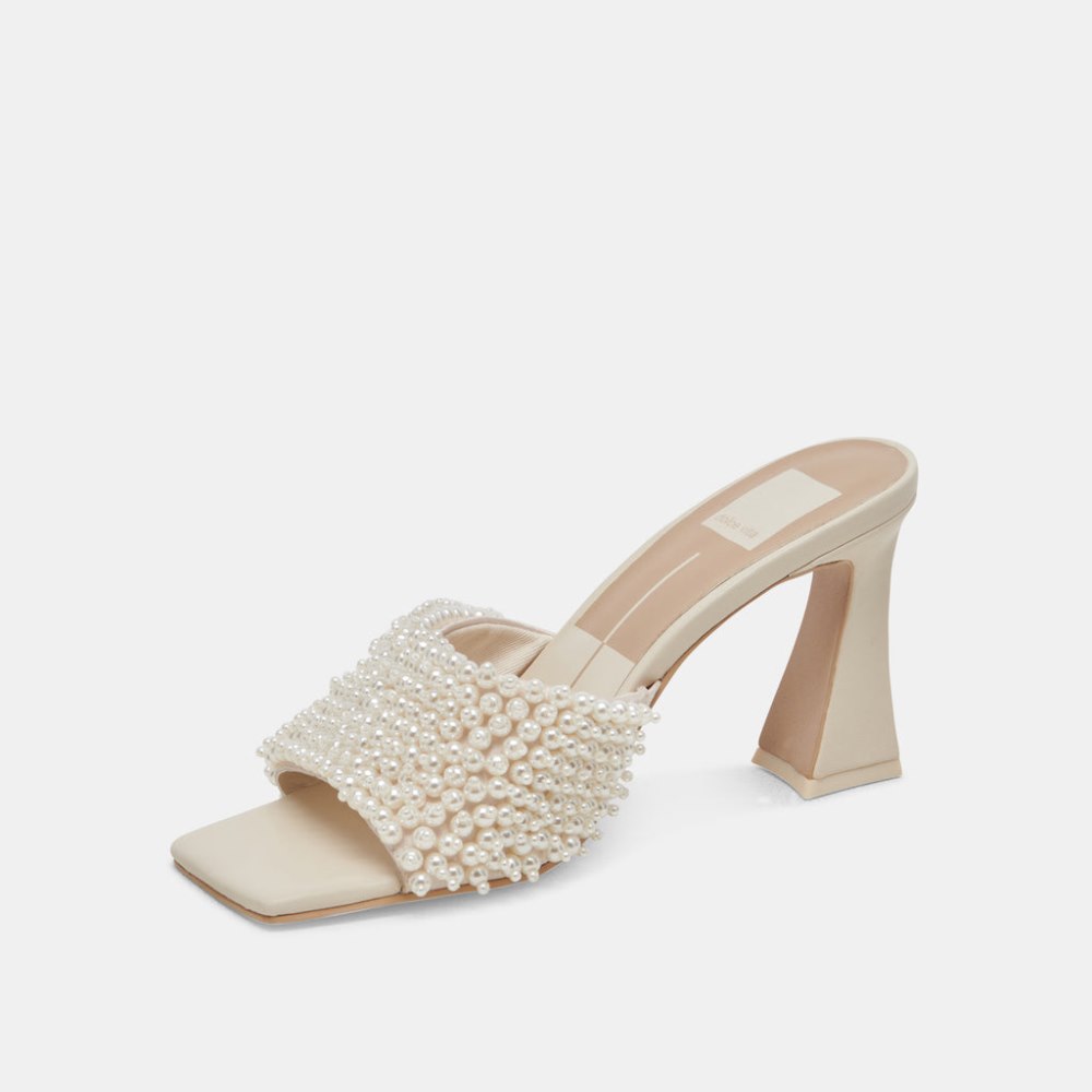Dolce Vita Nandy Pearl Heels Vanilla Pearls