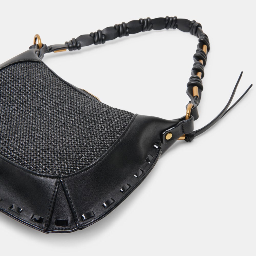 Dolce Vita Eleanor Shoulder Bag Black Raffia