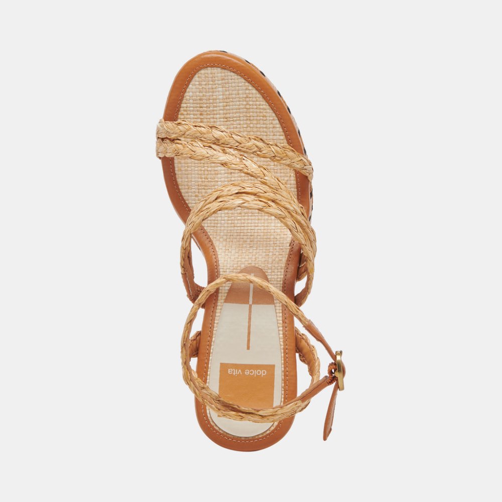 Dolce Vita Catina Heels Tan Raffia