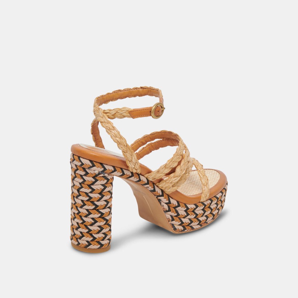 Dolce Vita Catina Heels Tan Raffia