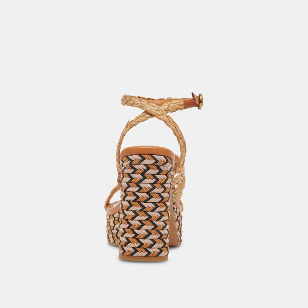 Dolce Vita Catina Heels Tan Raffia