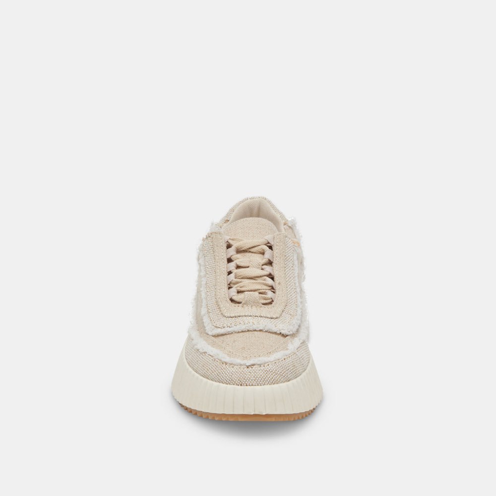 Dolce Vita Dolen Fray Sneakers Sand Canvas