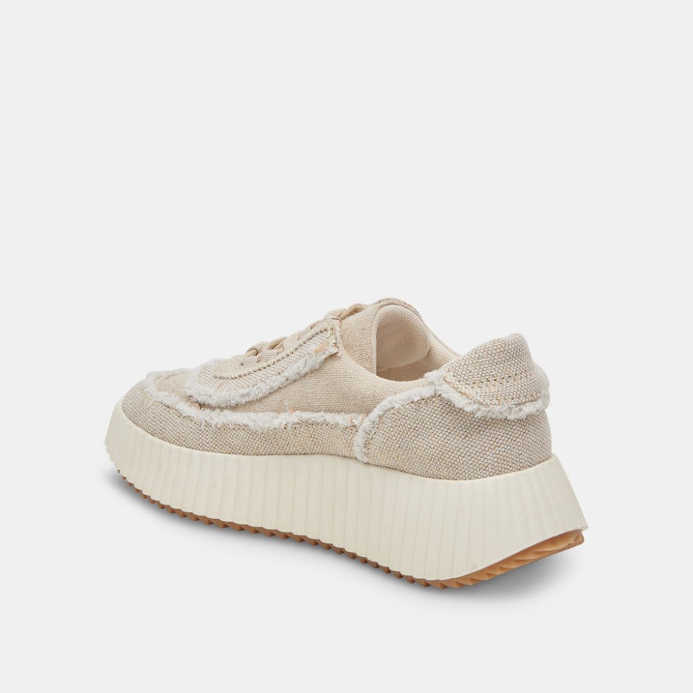 Dolce Vita Dolen Fray Sneakers Sand Canvas