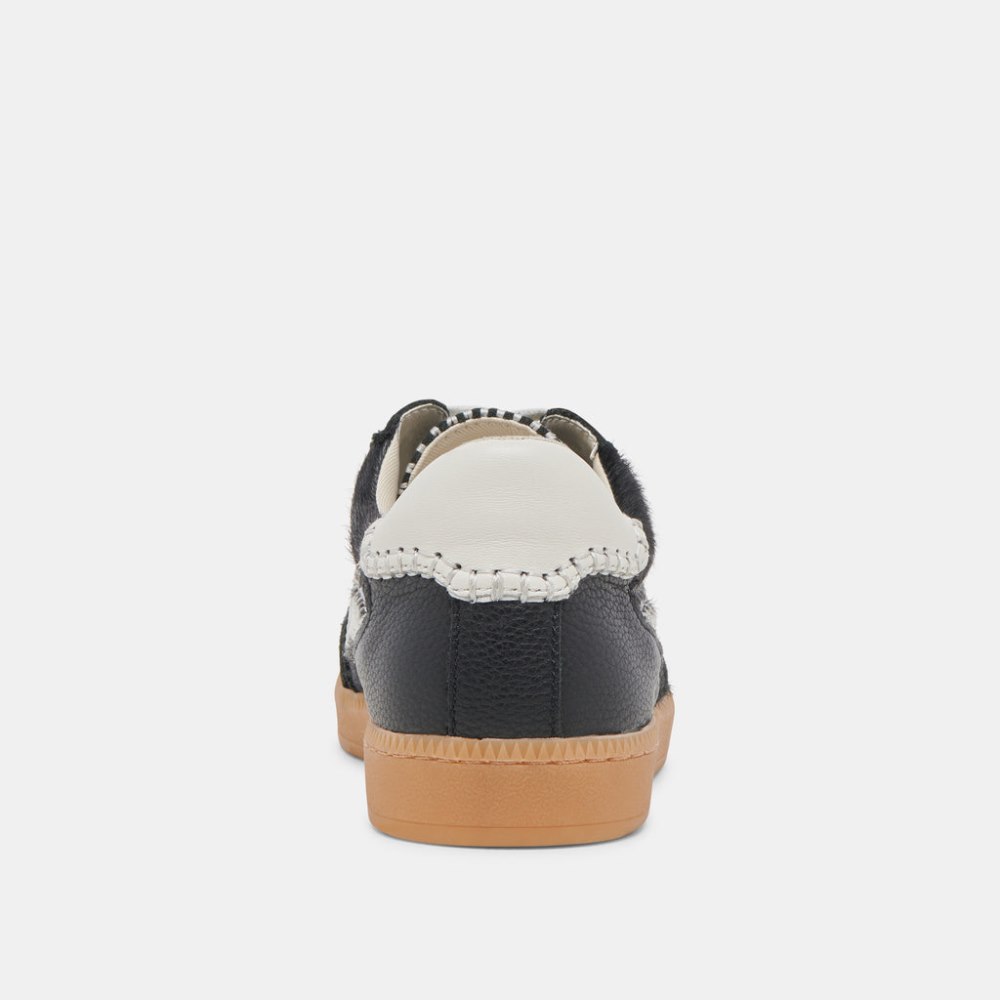 Dolce Vita Notice Stitch Sneakers Onyx Calf Hair