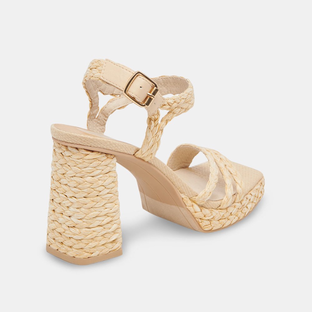Dolce Vita Alysia Heels Lt Natural Raffia