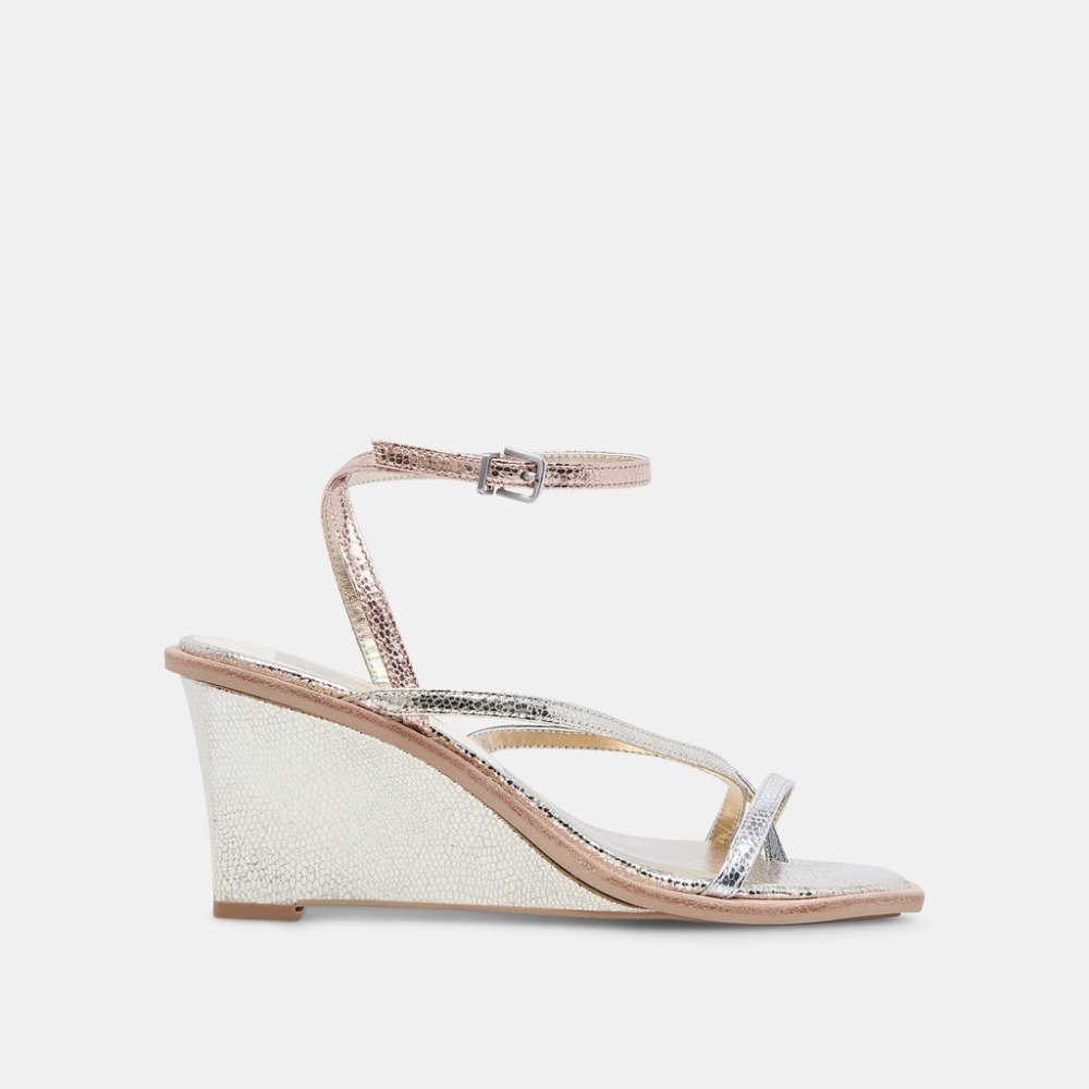 Dolce Vita Gemini Wedges Metallic Multi Crackled Stella