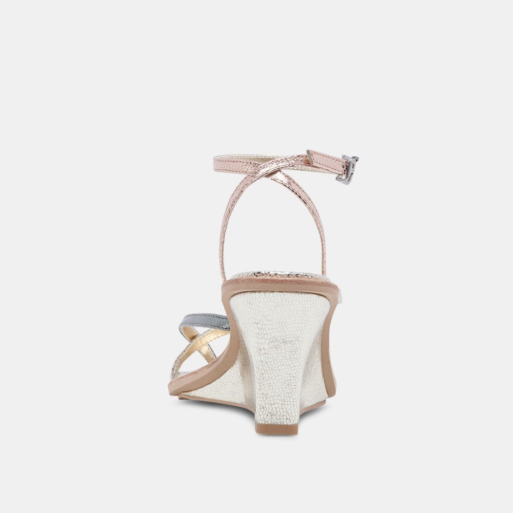 Dolce Vita Gemini Wedges Metallic Multi Crackled Stella