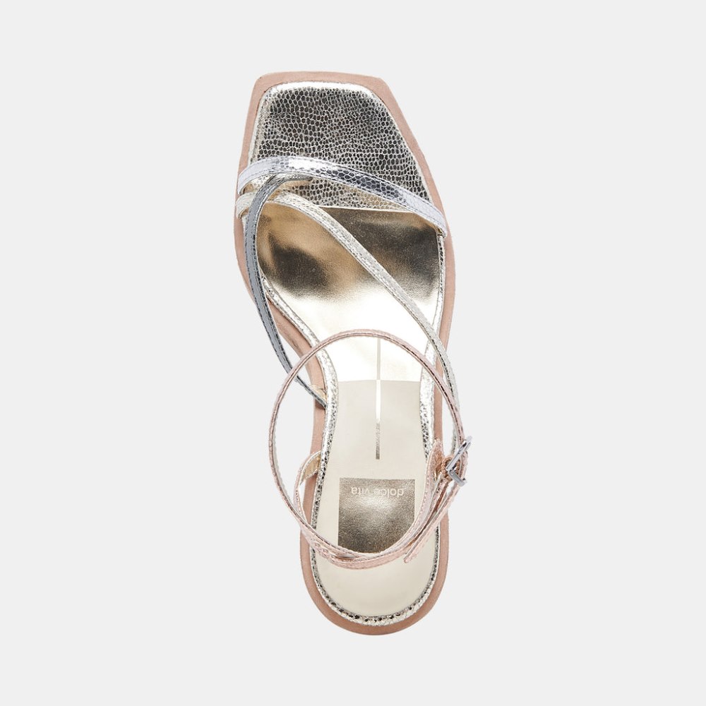 Dolce Vita Gemini Wedges Metallic Multi Crackled Stella