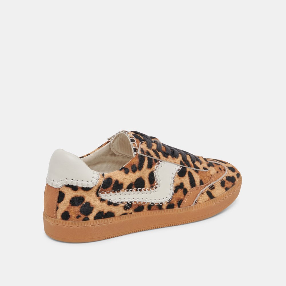 Dolce Vita Notice Stitch Sneakers Dk Leopard Calf Hair