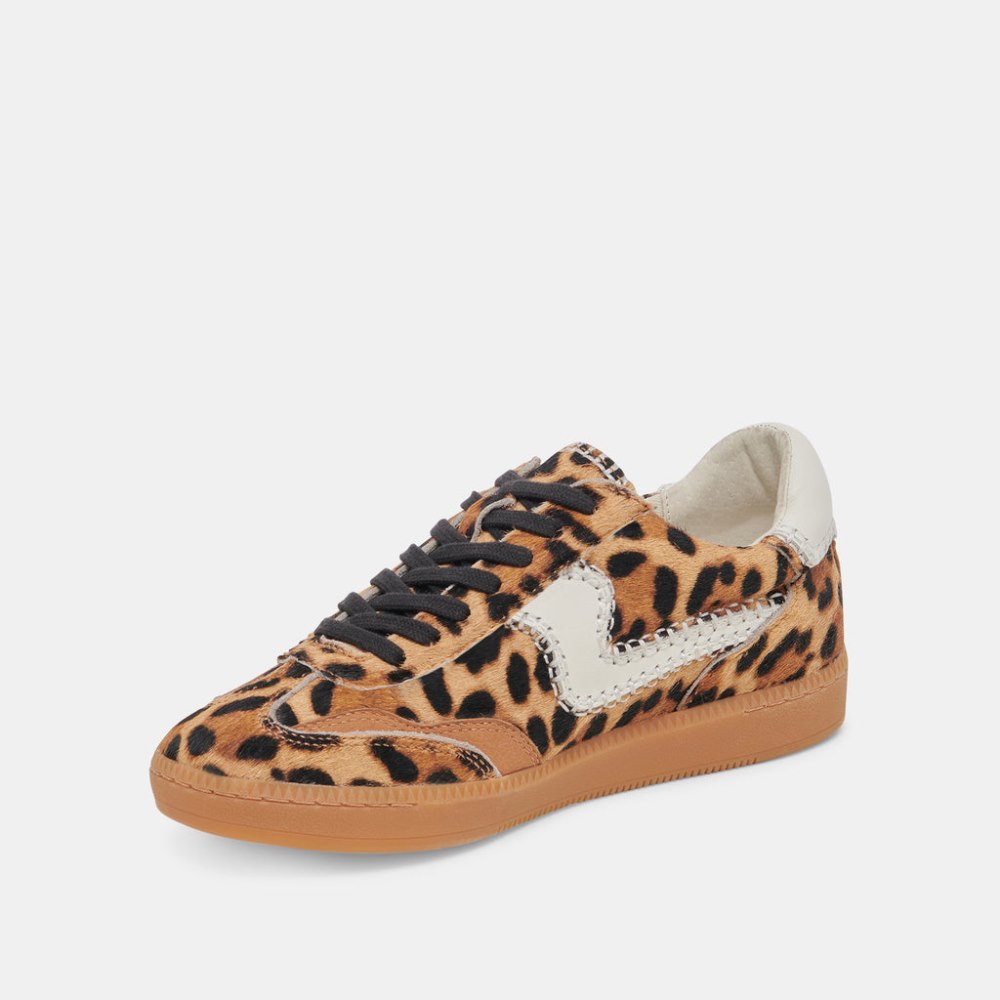 Dolce Vita Notice Stitch Sneakers Dk Leopard Calf Hair