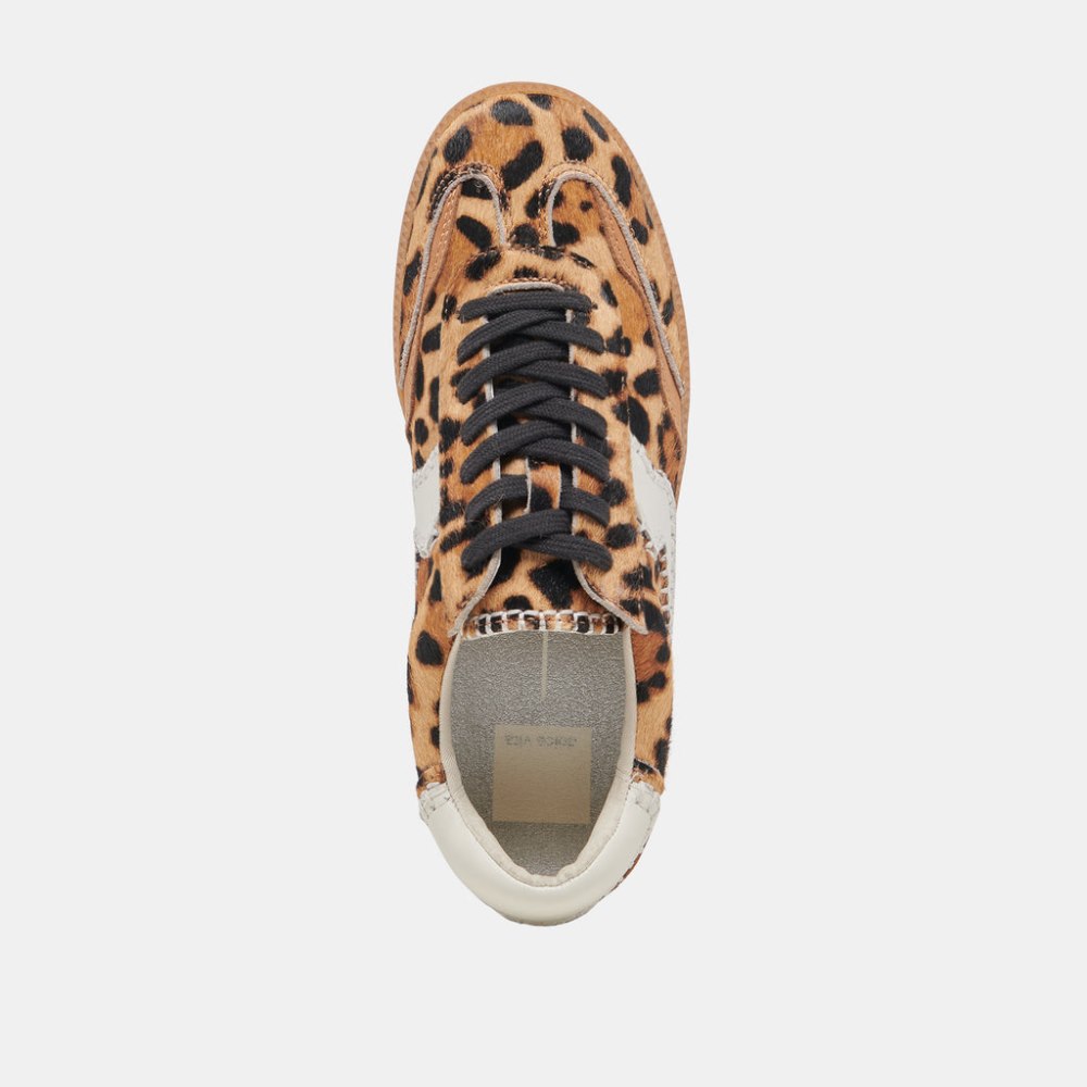 Dolce Vita Notice Stitch Sneakers Dk Leopard Calf Hair