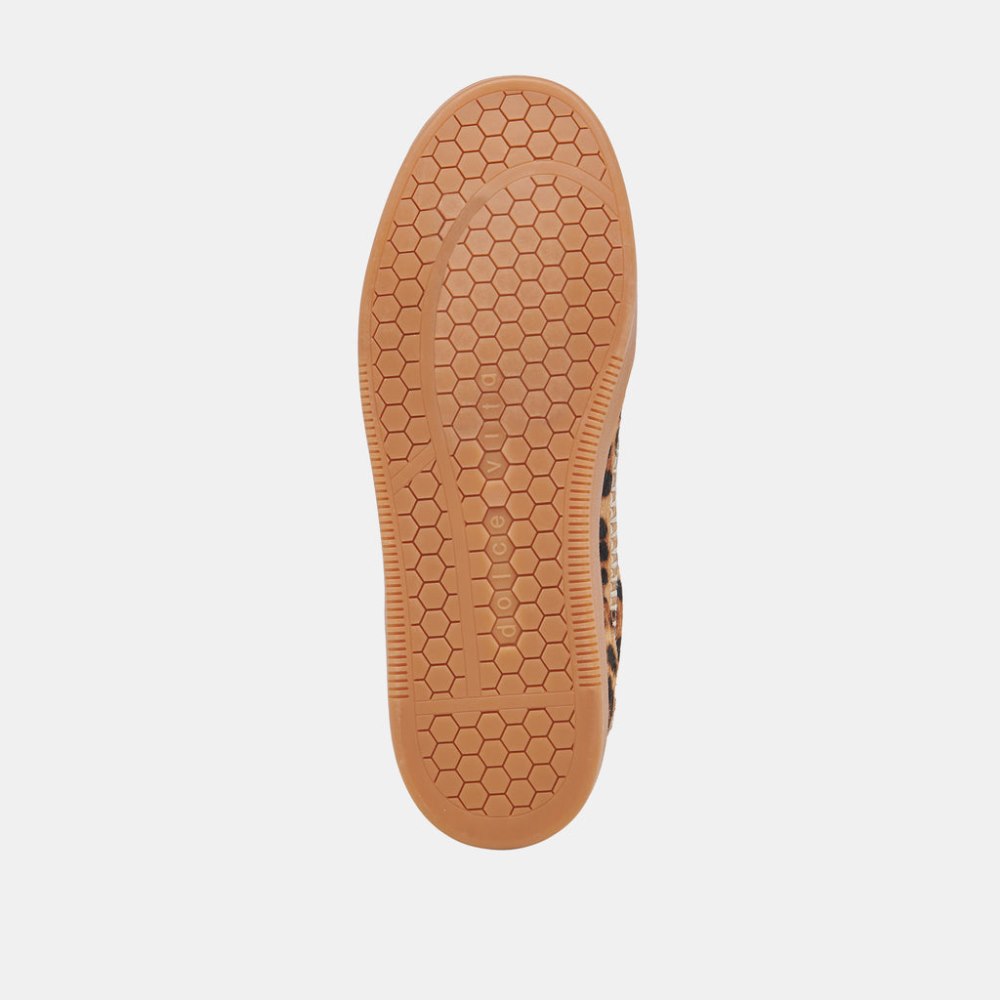 Dolce Vita Notice Stitch Sneakers Dk Leopard Calf Hair