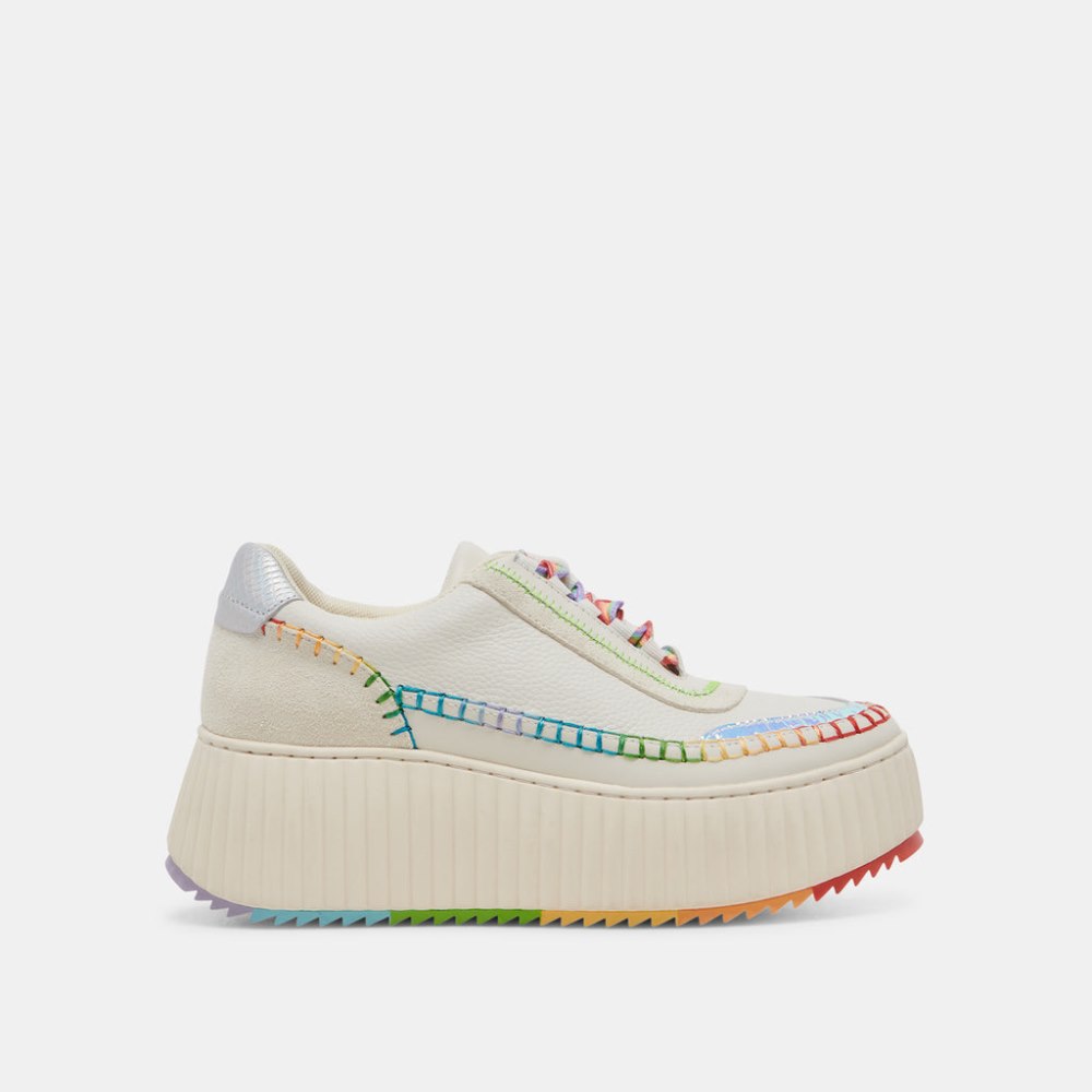Dolce Vita Dolen Pride Sneakers White Multi Leather