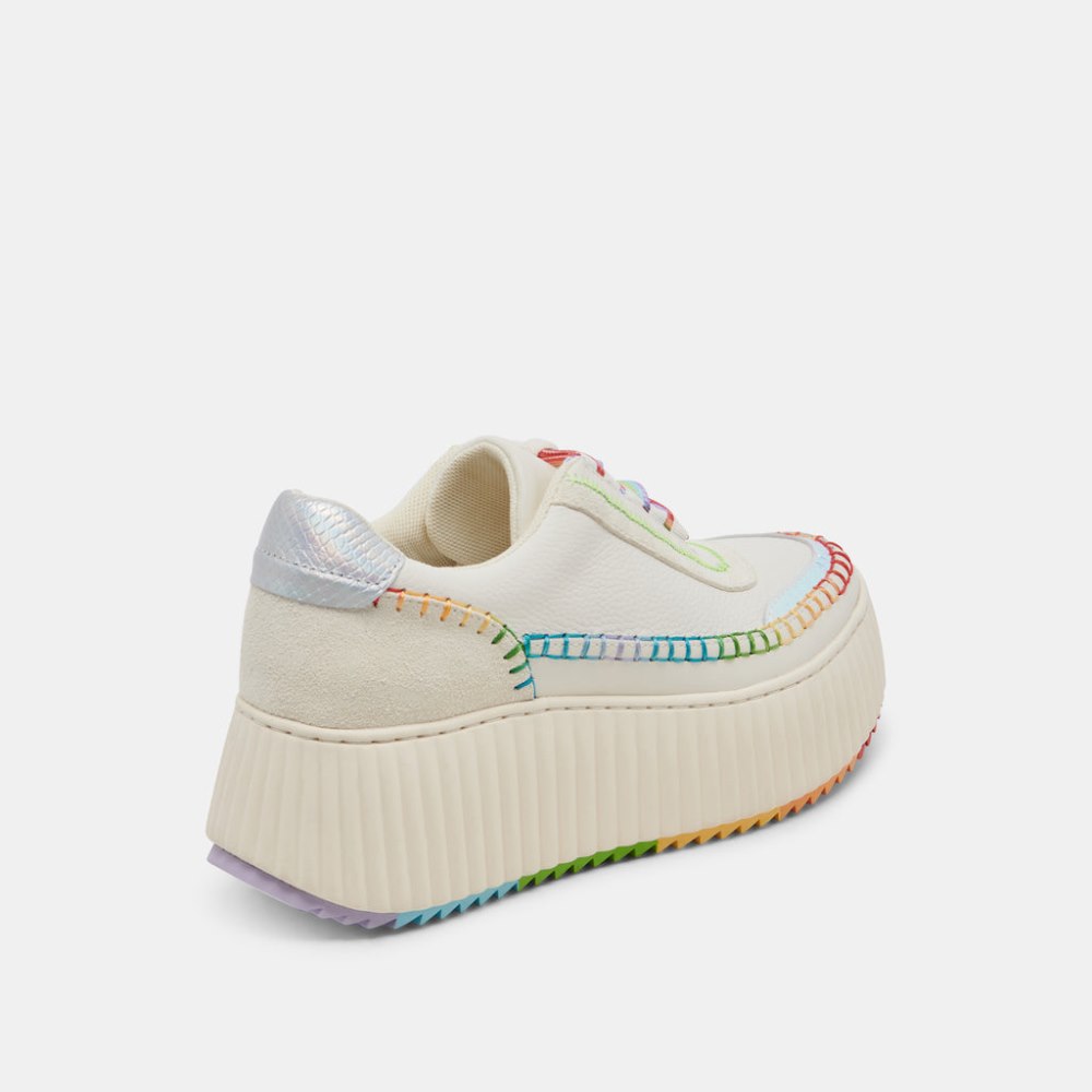 Dolce Vita Dolen Pride Sneakers White Multi Leather