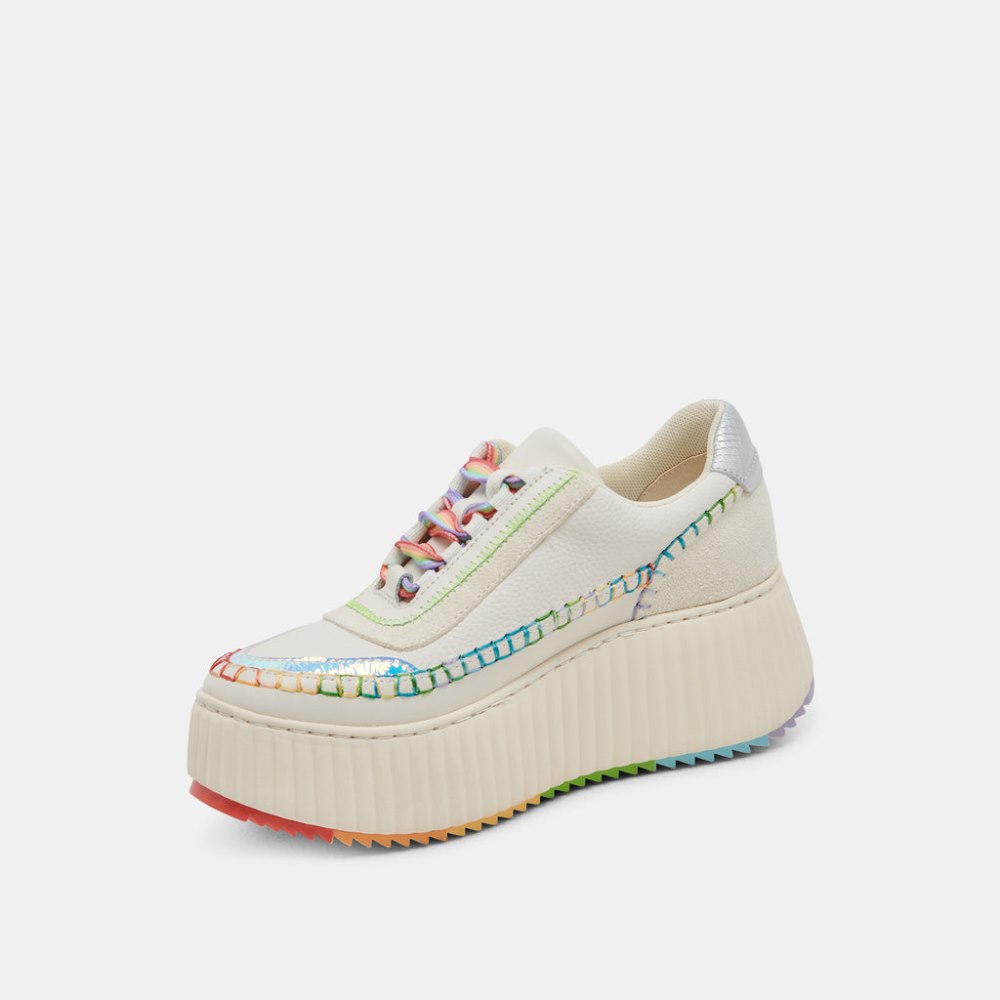Dolce Vita Dolen Pride Sneakers White Multi Leather