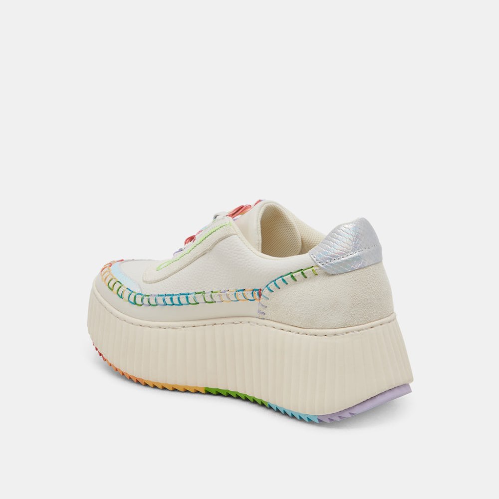 Dolce Vita Dolen Pride Sneakers White Multi Leather