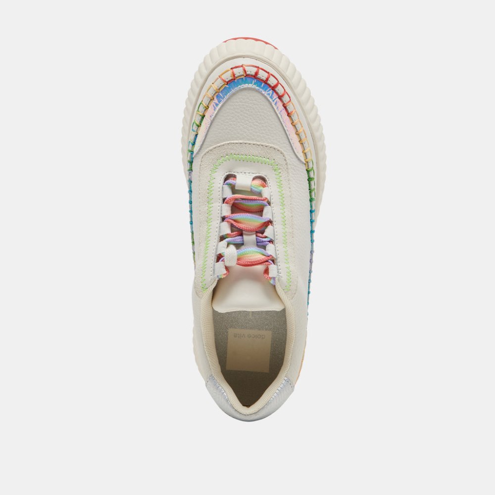 Dolce Vita Dolen Pride Sneakers White Multi Leather