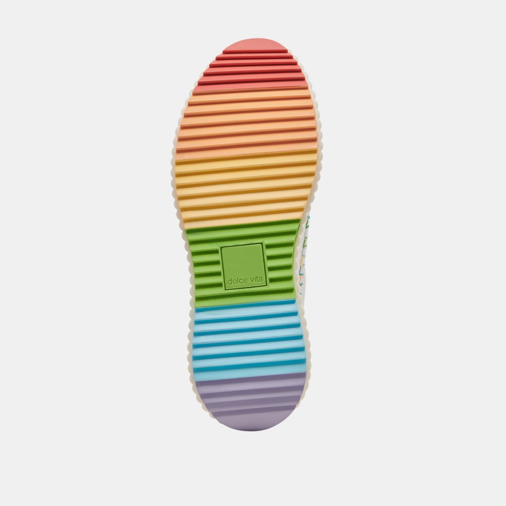Dolce Vita Dolen Pride Sneakers White Multi Leather