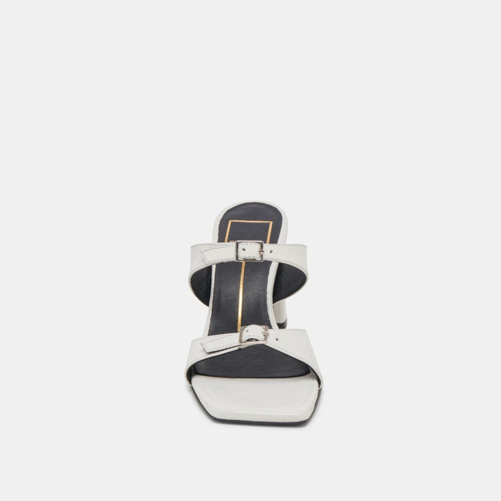 Dolce Vita Shane Heels Off White Crinkle Patent