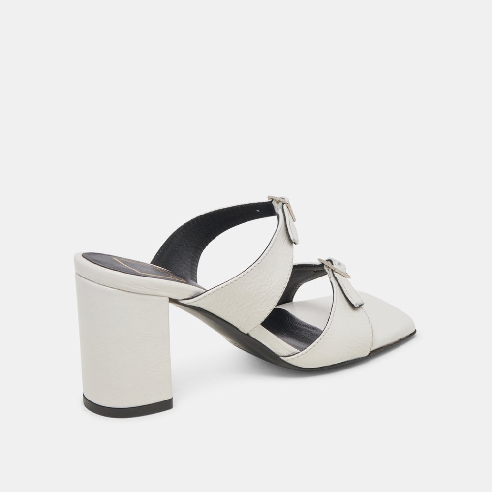 Dolce Vita Shane Heels Off White Crinkle Patent