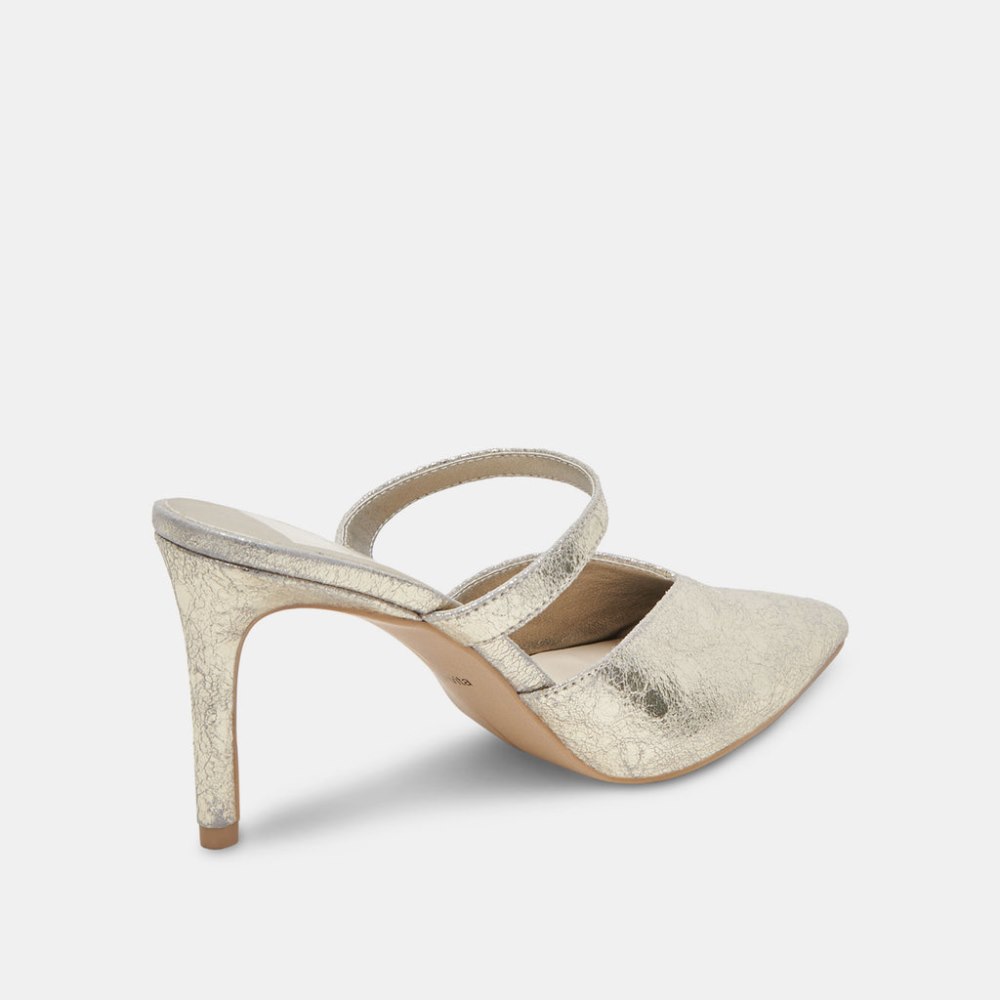Dolce Vita Kanika Heels Platinum Distressed Leather