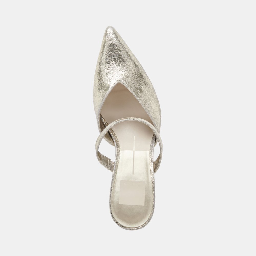 Dolce Vita Kanika Heels Platinum Distressed Leather