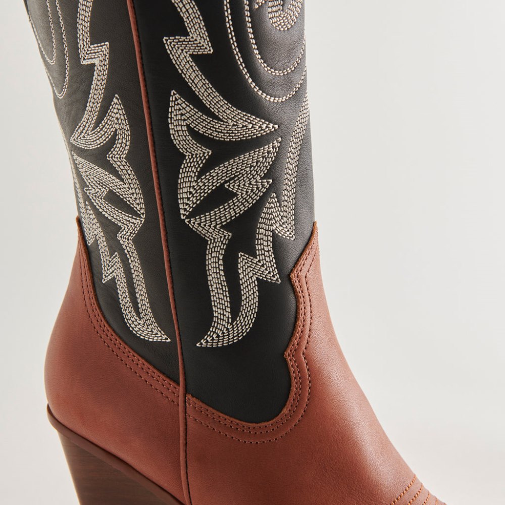 Dolce Vita Blanch Boots Brown Black Leather