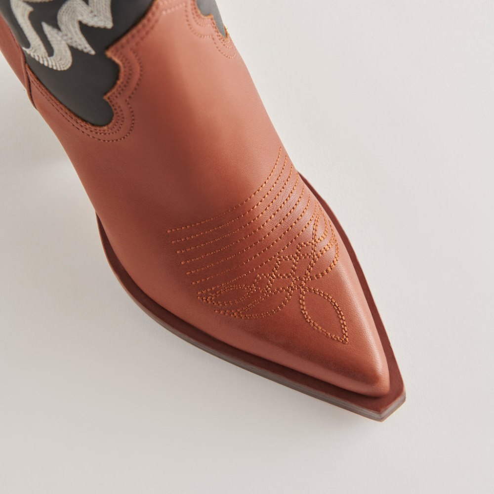 Dolce Vita Blanch Boots Brown Black Leather