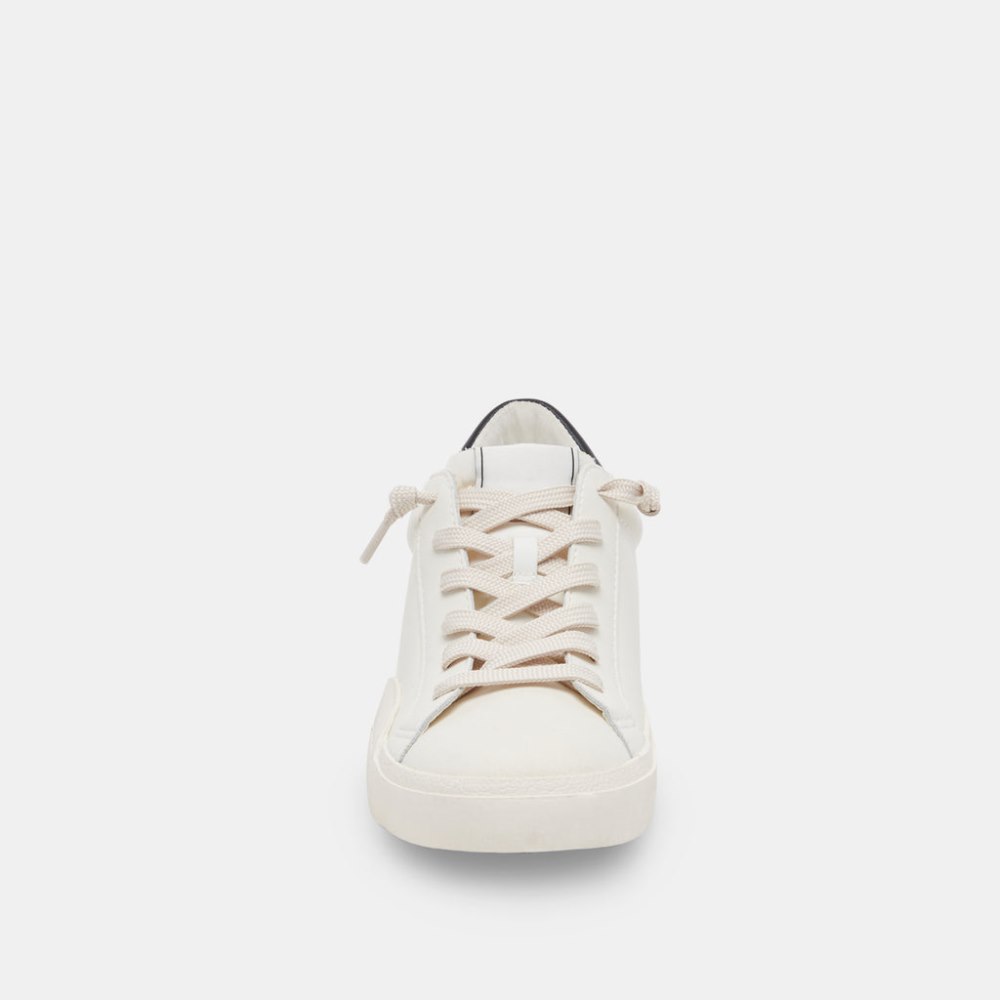 Dolce Vita Zina Foam 360 Sneakers White Black Recycled Leather