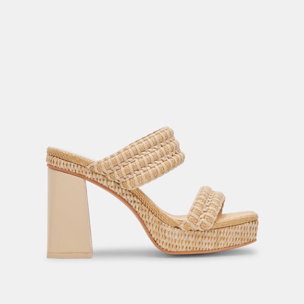 Dolce Vita Alfred Heels Lt Natural Raffia