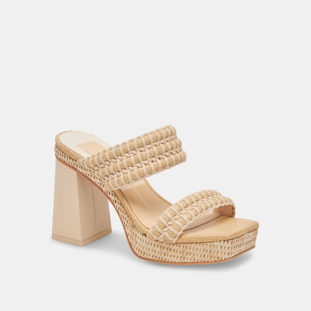 Dolce Vita Alfred Heels Lt Natural Raffia