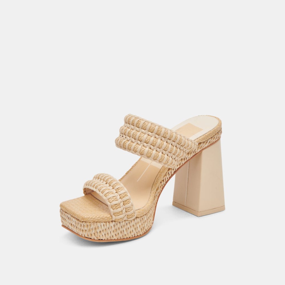 Dolce Vita Alfred Heels Lt Natural Raffia