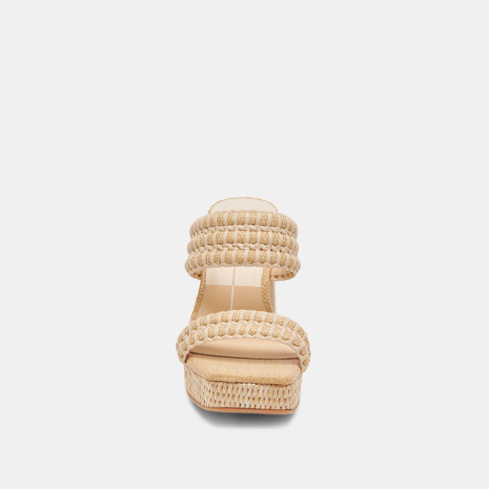 Dolce Vita Alfred Heels Lt Natural Raffia