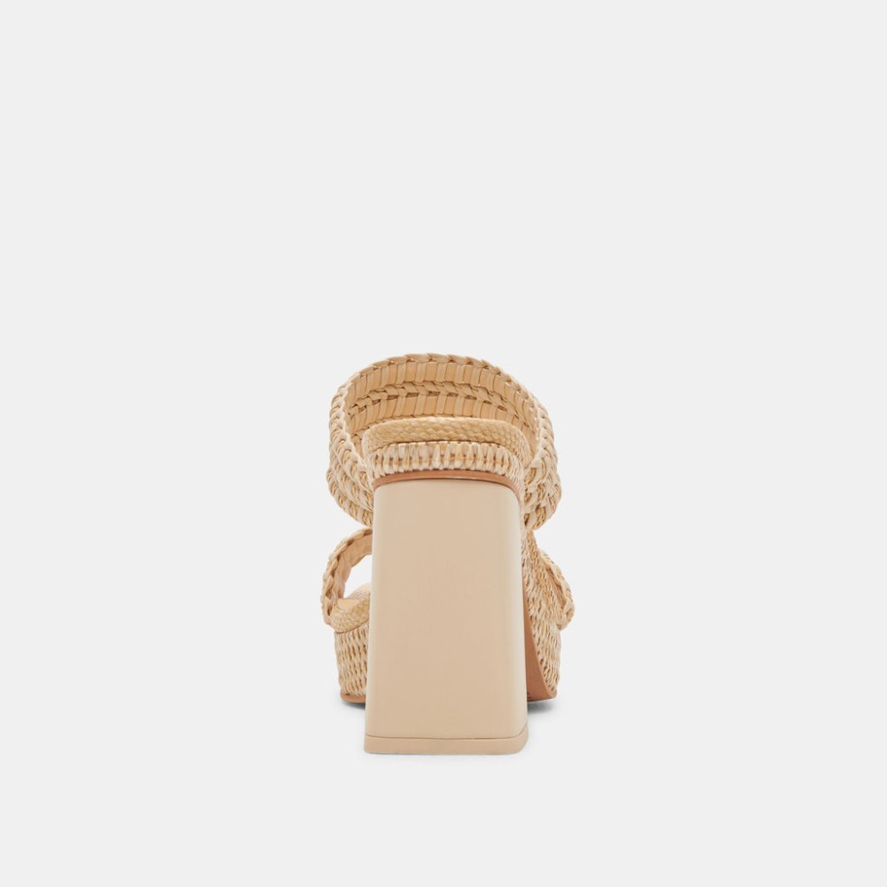 Dolce Vita Alfred Heels Lt Natural Raffia