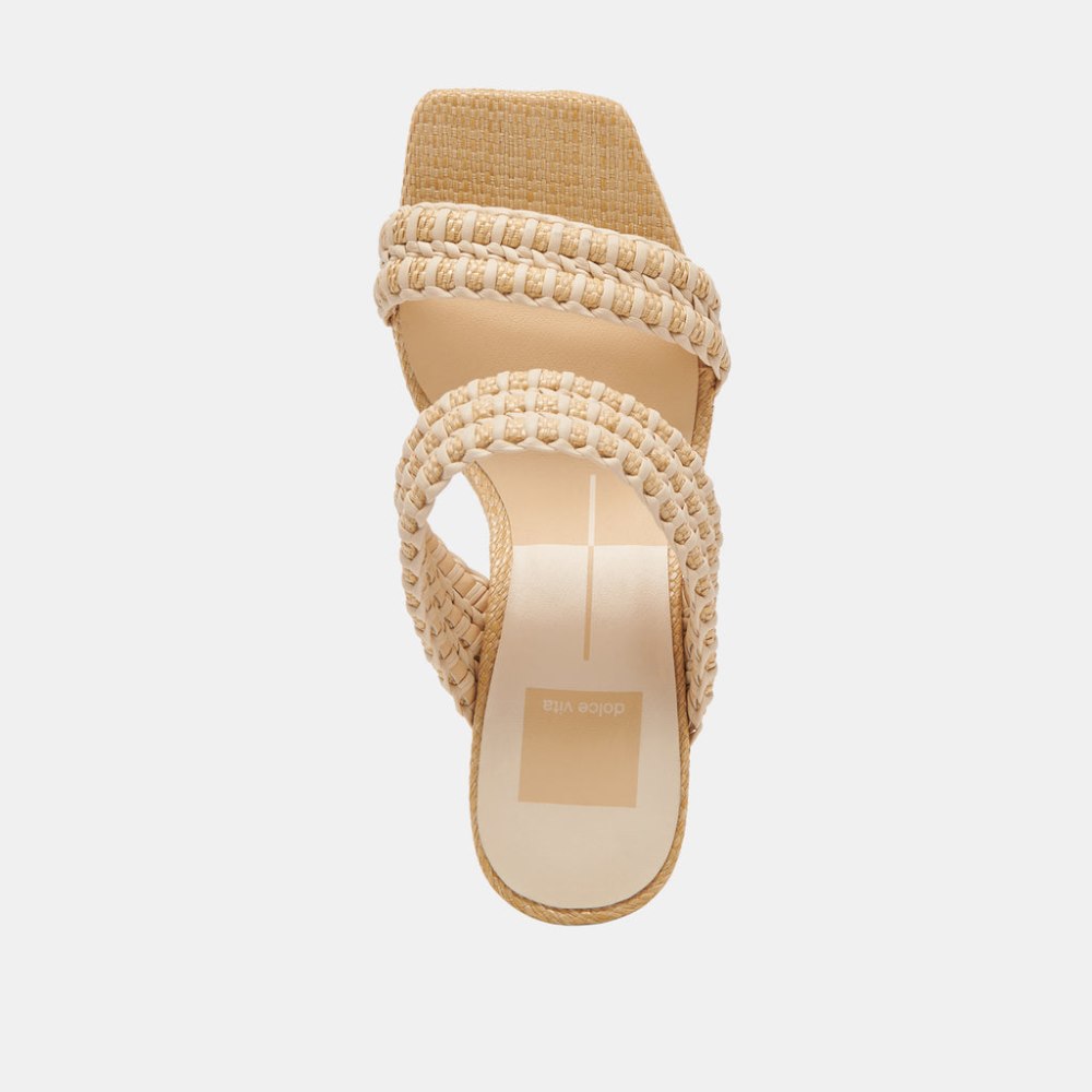 Dolce Vita Alfred Heels Lt Natural Raffia