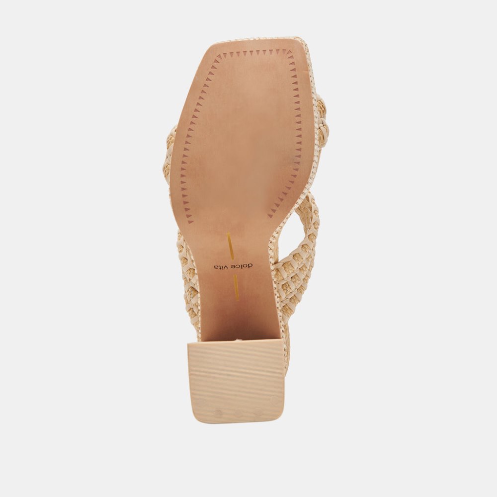 Dolce Vita Alfred Heels Lt Natural Raffia