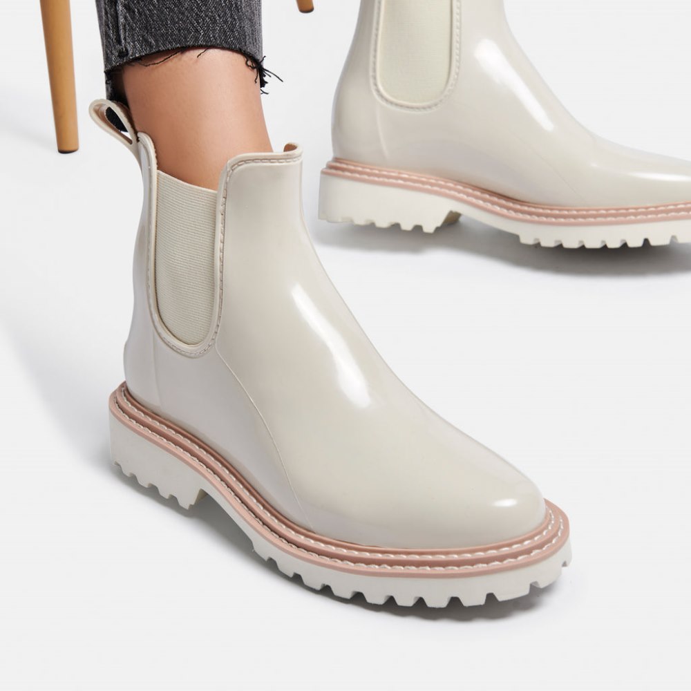 Dolce Vita Stormy Rainboots Ivory Patent Stella